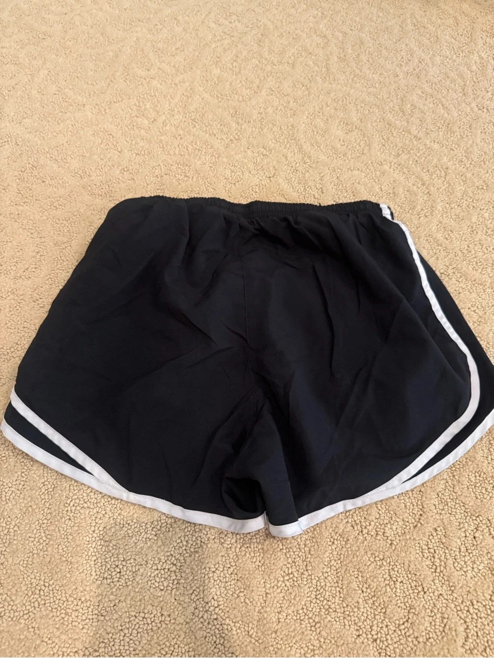 Nike Women's Black Athletic Shorts with White Trim